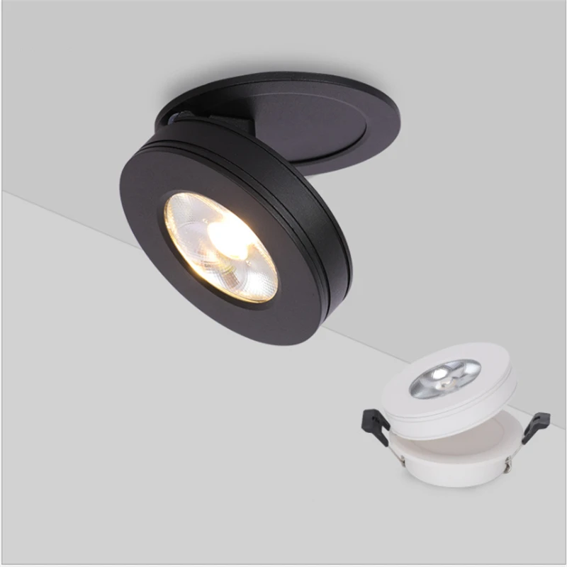 

360 degree rotatable led foldable embedded ceiling spot lamp ,3-10W 85-265Vac 45mm ultra slim 24 degree lens dimmable spot lamp