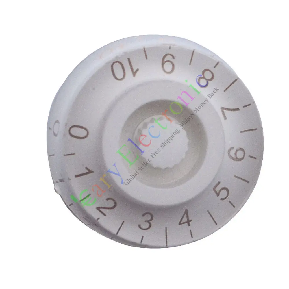 Venta al por mayor y al por menor, 10 unidades, 25mm, Pedal superior con falda, perilla blanca, amplificador de tubo de guitarra, tono de volumen, radio de audio, envío gratis