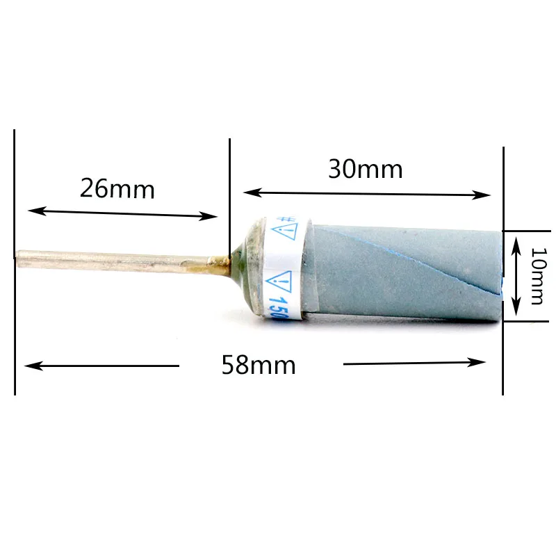 Faixas lixas de haste 2.35mm, papel de lixa, cabeça para broca elétrica dremel, acessórios para broca elétrica, ferramentas rotativas abrasivas sem 10 peças