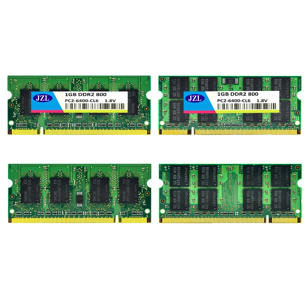 JZL Laptop Memory Module Ram SDRAM DDR2 533 667 800 MHz 200PIN 1GB SO-DIMM / DDR 2 PC2 4200 5300 6400 Notebook Computer Sodimm