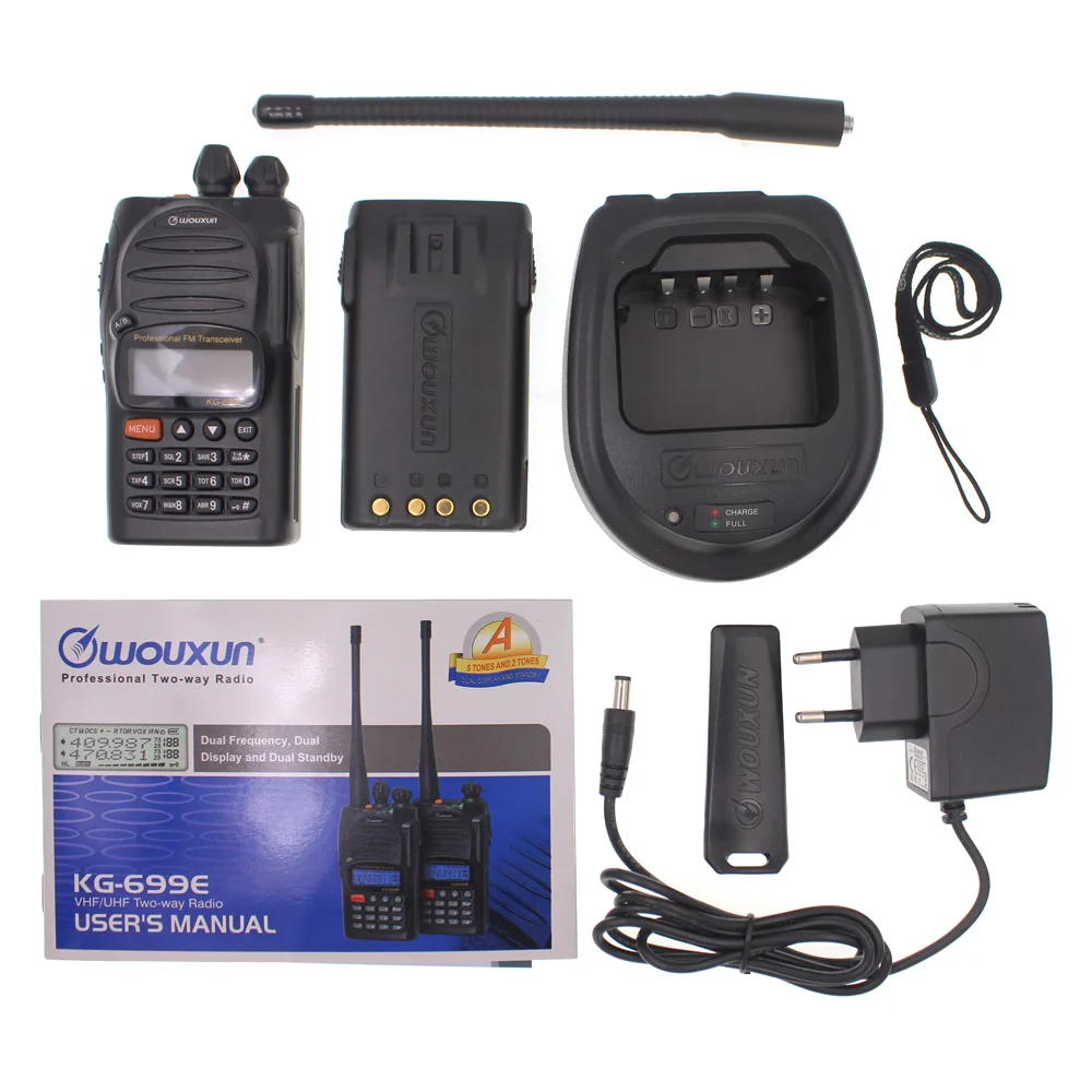 Wouxun Walkie Talkie  KG-699E 66-88MHz  / 136-174MHz / 400-470MHz Handheld Transceiver Two Way Radio 5W