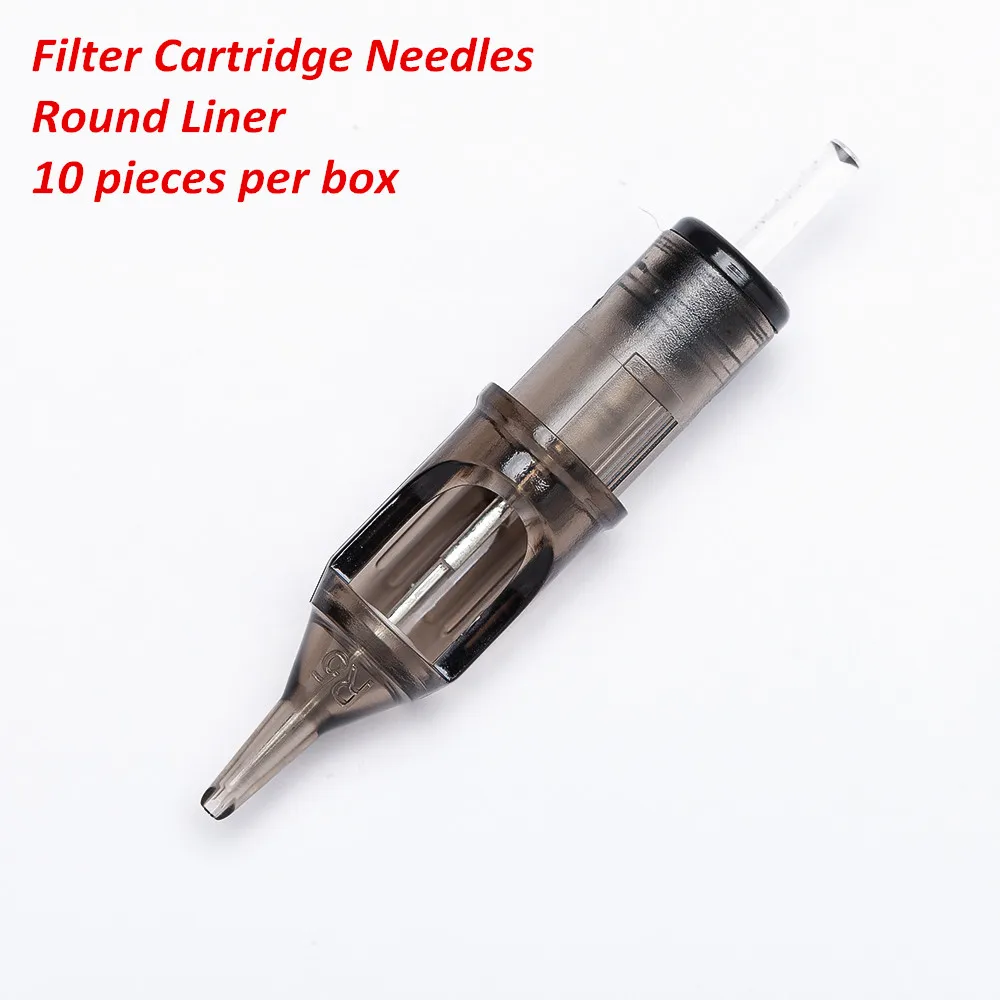 EZ Filter Tattoo Cartridge Needles Safety Membrane Round Liner Rotary Machine Supply 10 Pieces