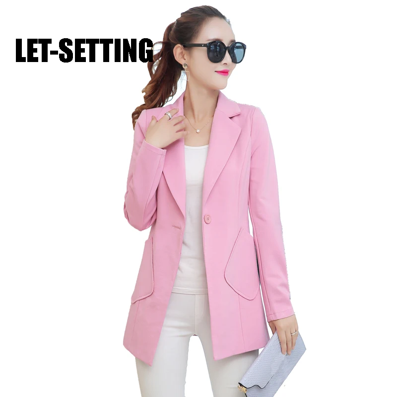 

LET-SETTING Slim long-sleeved long female leisure suit jacket temperament Suit jacket female new Slim female