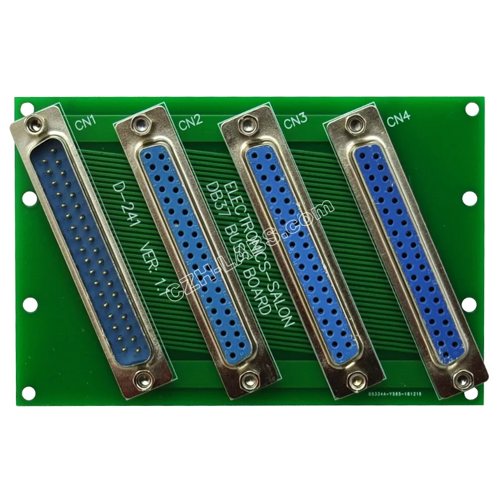 ELECTRONICS-SALON Panel Mount DB37 1 Male 3 Female Buss Board, DB-37 Busboard, D-Sub Bus Board Module.