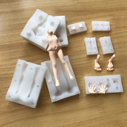 Baby Doll Body Model Silicone Mold Fondant Mould Cake Decoration Tools Chocolate, Gumpaste Mold, Sugarcraft ,Kitchen Gadgets