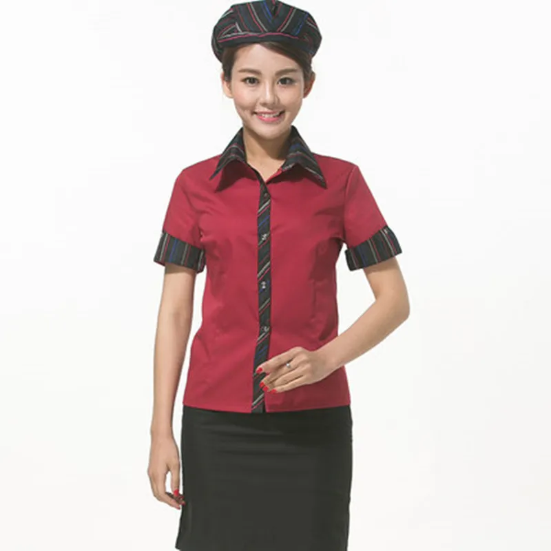 New Cooking suit short-sleeved summer men and women kitchen Western restaurant canteen cake shop hotel chef uniforms tooling