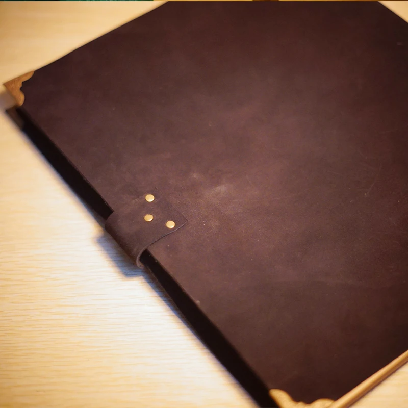 A4 type genuine leather notebook handmade notebook planner a4 kraft unline filler paper leather journal a4 notebook