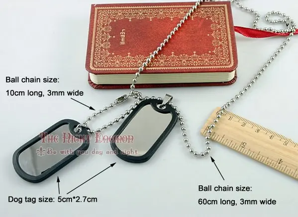 Moorvan Fashion Jewelry Stainless Steel Dog Tag Necklaces Pendant Blank, Military Dog Tag with Silencer, Wholesale,VJP19