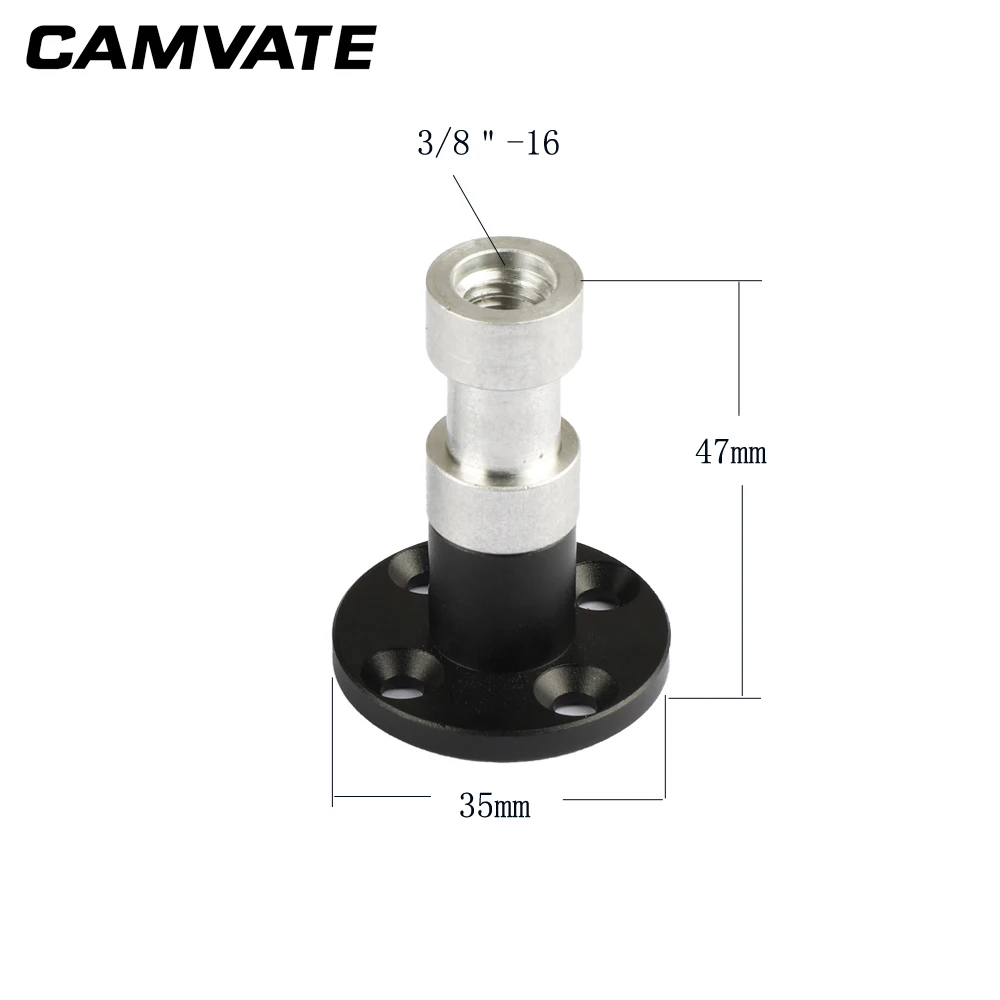 CAMVATE-Suporte de Suporte de Parede, Mesa, Teto, Pódio, Rosca Fêmea, Acessório de Suporte na Parede, 3/8 "-16