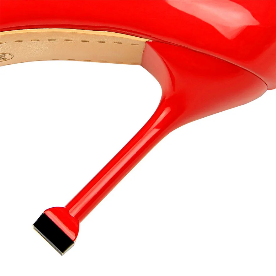 Red Belt Buckle Shallow Women Wedding Shoes 2024 New Patent Leather Pointed Toe Woman Pumps High Heels Female Dress Office Shoes