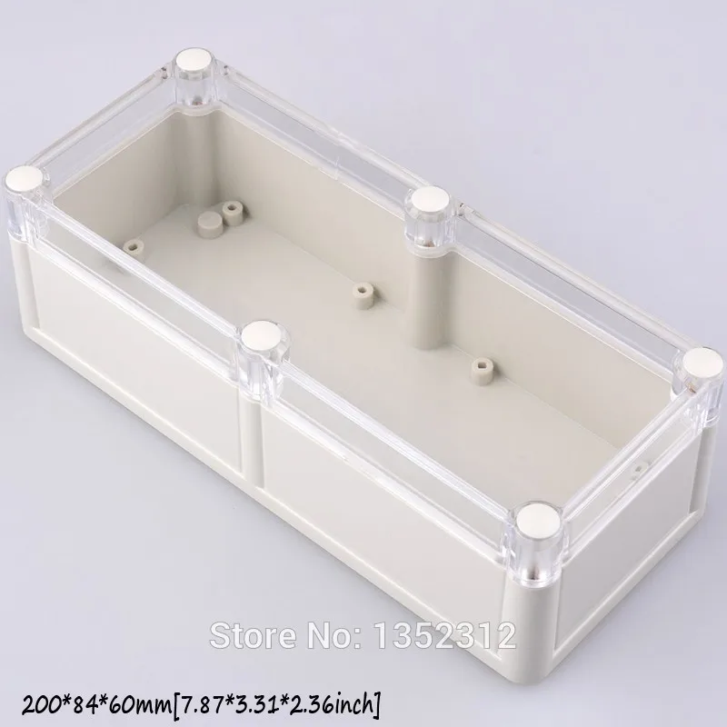 

4 pcs/lot 200*84*60mm plastic waterproof box for electronic IP68 ABS housing project box DIY control box instrument junction box