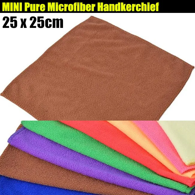 

25x25cm Unisex Children&Adult MINI Microfiber Pure Color Handkerchief,Quick-drying Hair Absorbent Small Handkerchiefs