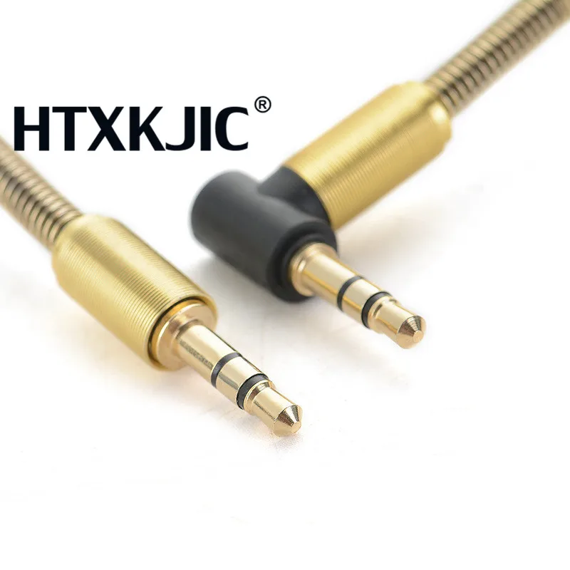 3.5 جاك AUX الصوت كابل 3.5 مللي متر ذكر إلى كابل موصل ذكر للهاتف مكبر صوت للسيارة MP4 سماعة 1.7 متر جاك 3.5 الربيع الصوت الكابلات