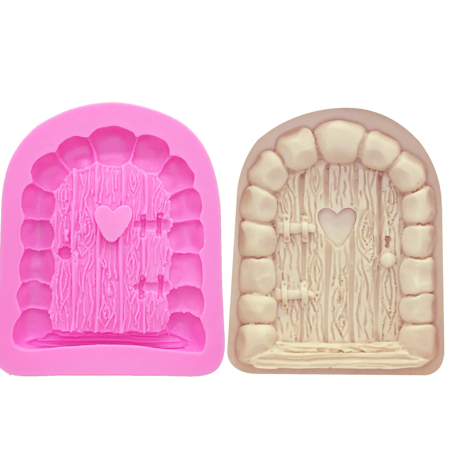 

M0632 Stone Wooden door Shape silicone molds Fondant Cake Decoration Sugar Craft Tools baking tools cake