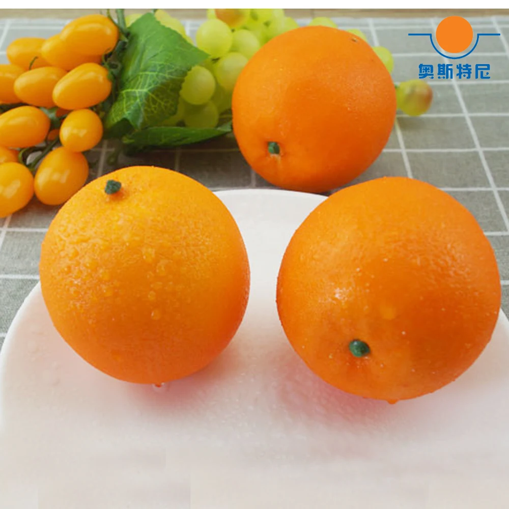 8pcs High imitation Plastic Fake Simulated Artificial orange Fruit model