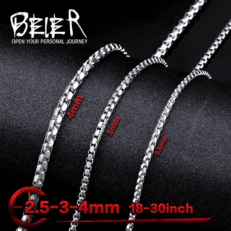 Wholesale Stainless Steel High Quality Unique Man\'s Long Necklace Chain 45CM-75CM BN1009