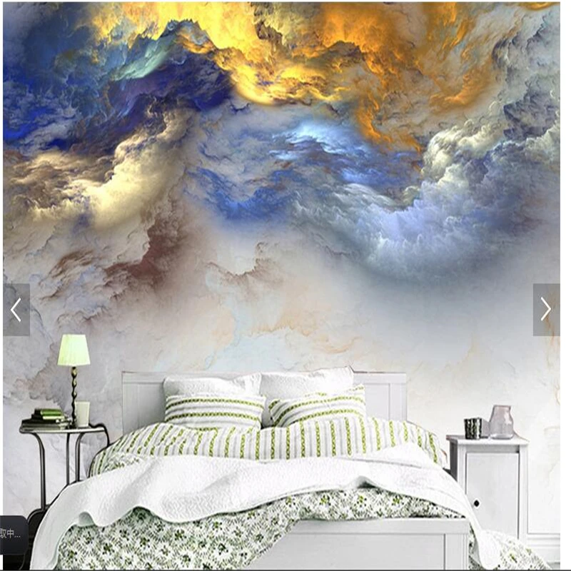 beibehang 3D cloud creative living room study cloud Italy Zen Italian decorative wall wallpaper custom wallpaper