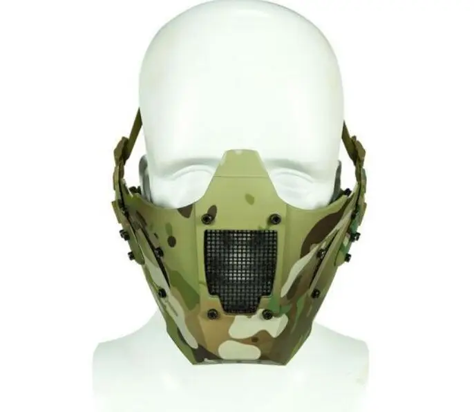 Tactical JAY FAST Module PDW MESH Mask Tactical Half Face Mask Fit AF Helmet Camouflage