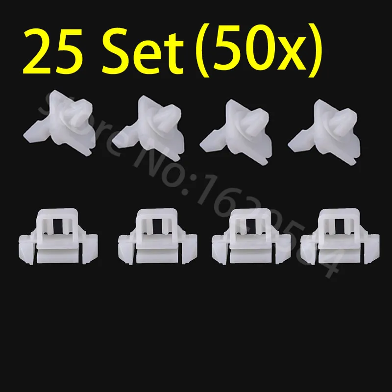 25 Set (50x) TRIM PANEL CLIP SEITENLEISLEN CLIPS A0019884981 A0019885181 Fairings, Clamps Fairings For Benz W124 S124 W201