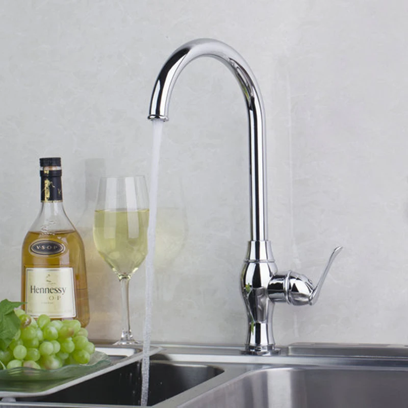 Torayvino rubinetto da cucina di lusso cromato lucido lavello lavabo da appoggio monocomando rubinetto per bagno rubinetto per acqua calda e fredda