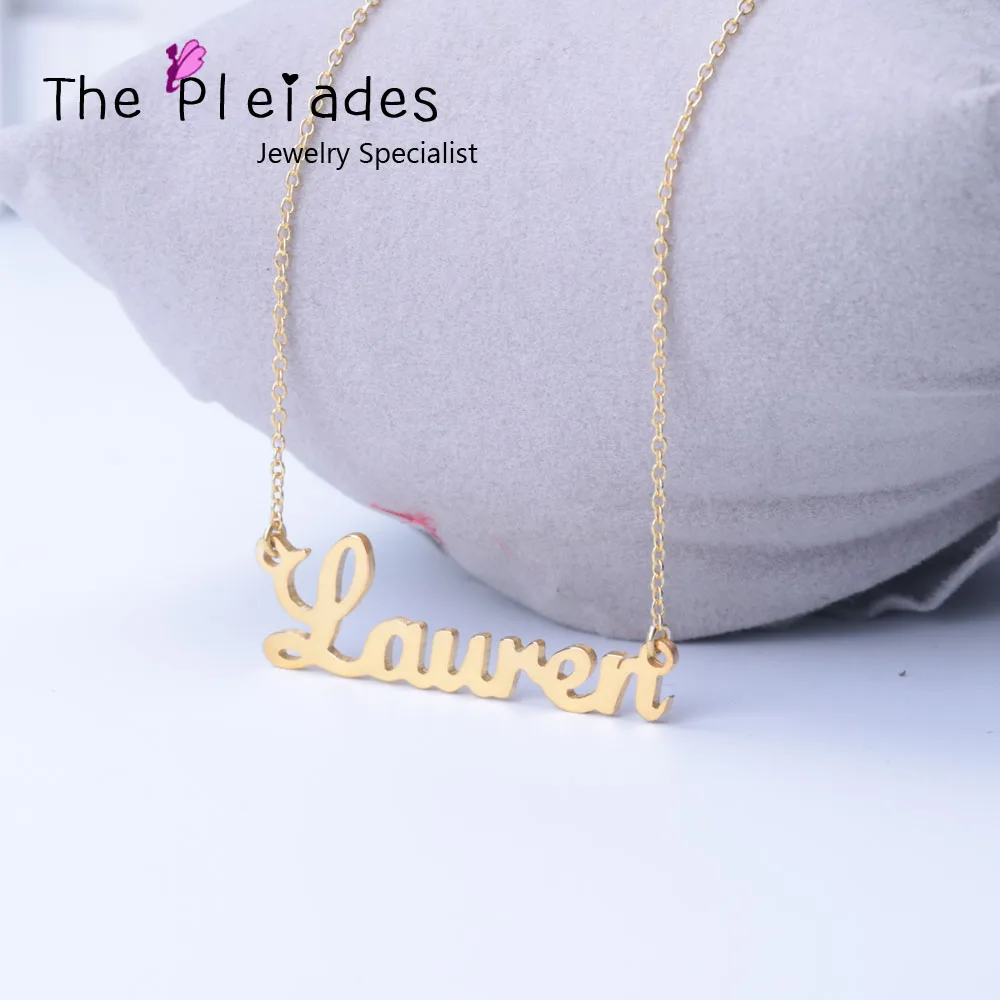 

2020 new Customized Name Necklace Personalized Letter pendent Jewelry Gold plated nameplate For Women 925 Silver Jewelry