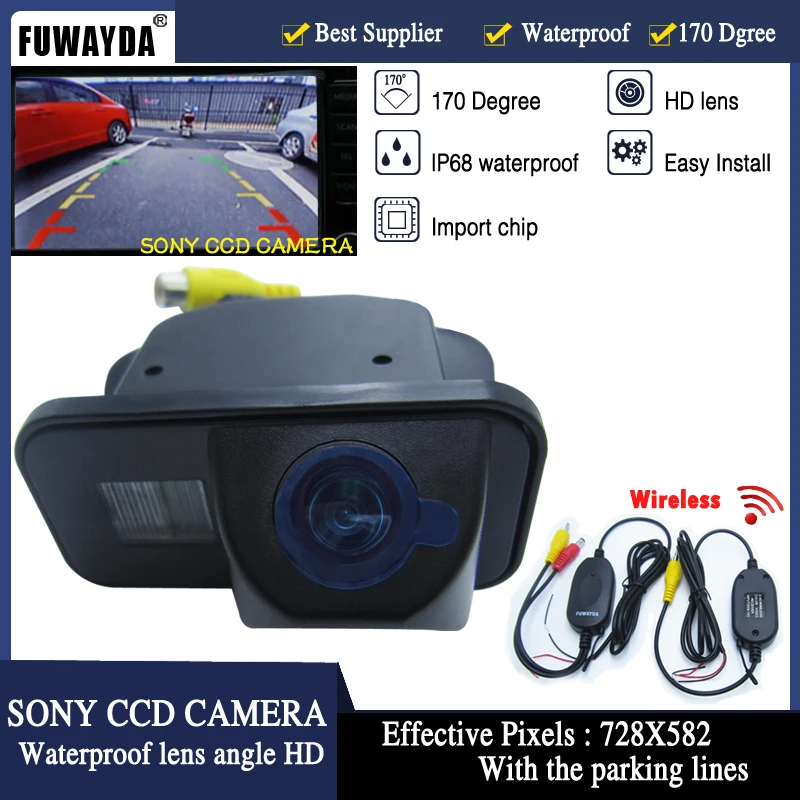 FUWAYDA Wireless FOR SONY CCD Chip Special Car Rear View Reverse CAMERA for Toyota Vios Corolla Tarago Previa Wish Alphard