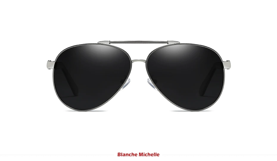 Blanche Michelle Pilot Polarisierte Sonnenbrille Männer 2025, Marke Spiegel Sonnenbrille Fahren UV400 Legierung Gafas De Sol Oculos Mit Box – Detail 12