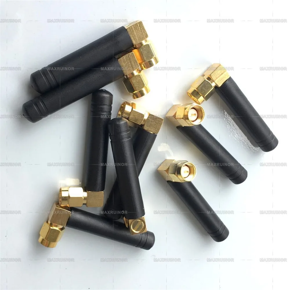 50pcs/lot   900/1800 MHz GSM GPRS SMA male 90 degree 5cm radio Antenna right angle