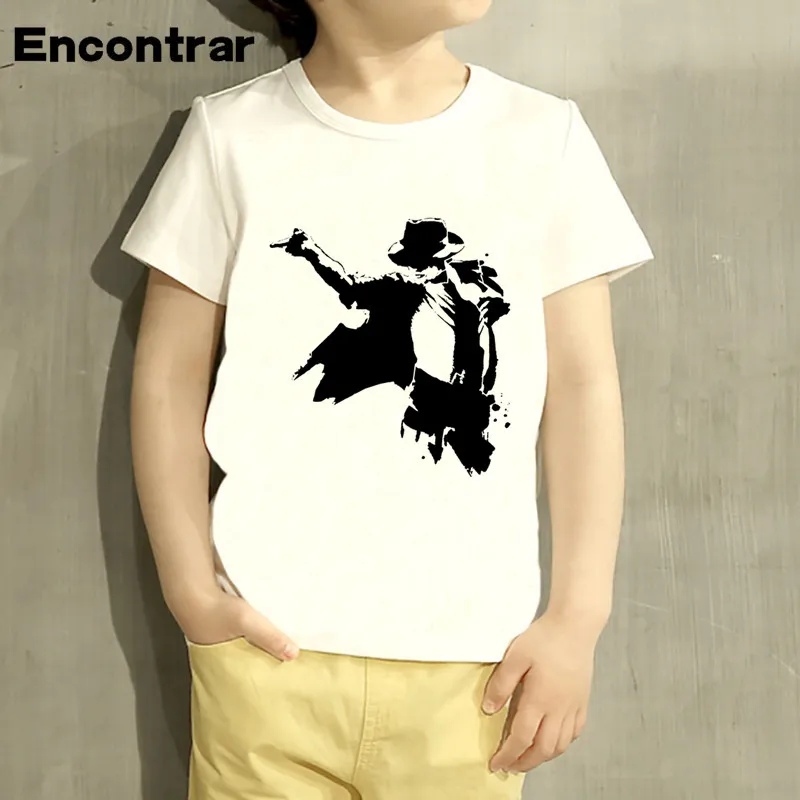 

Kids MJ Michael Jackson Design Baby Boys/Girl TShirt Kids Funny Short Sleeve Tops Children Cute T-Shirt,HKP713