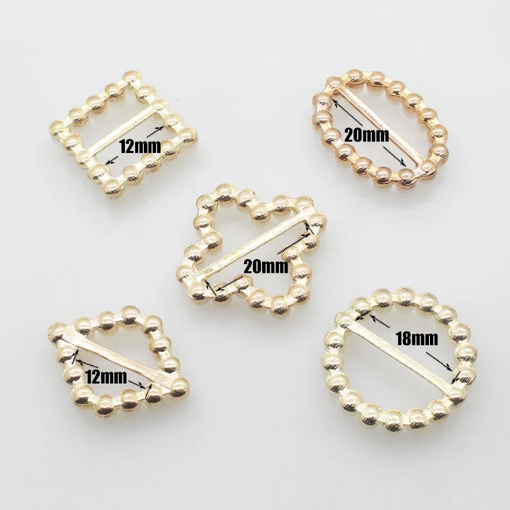 New 10pcs/lot White Ivory Pearl Ribbon Buckles Metal Slider invitations decoration for Wedding Card Hair Craft Accessories