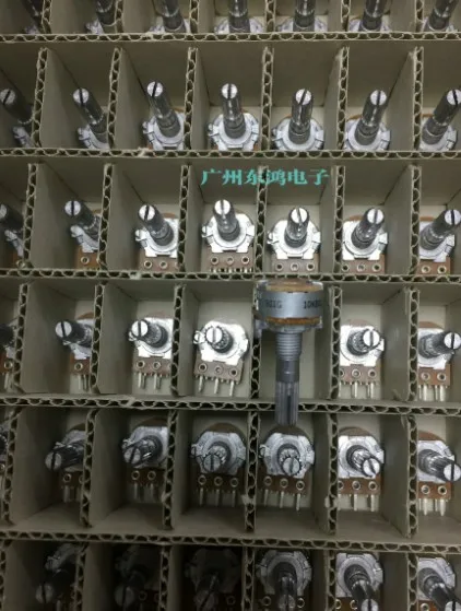 Japan ALPS 16 type RK16 B10K B10KX2 10KBX2 double dual potentiometer shaft 25MM Power amplifier volume switch