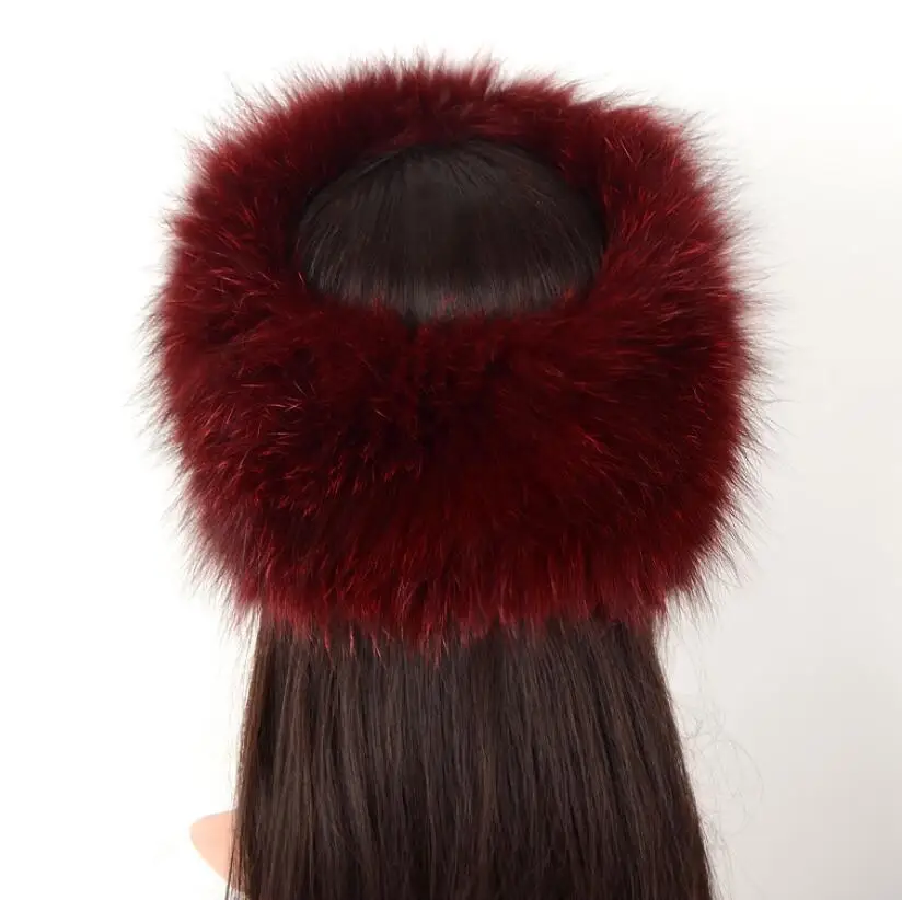 Real fox fur headbands women ladies hat with fur winter fur hats female fur scarves 10 colors  S220