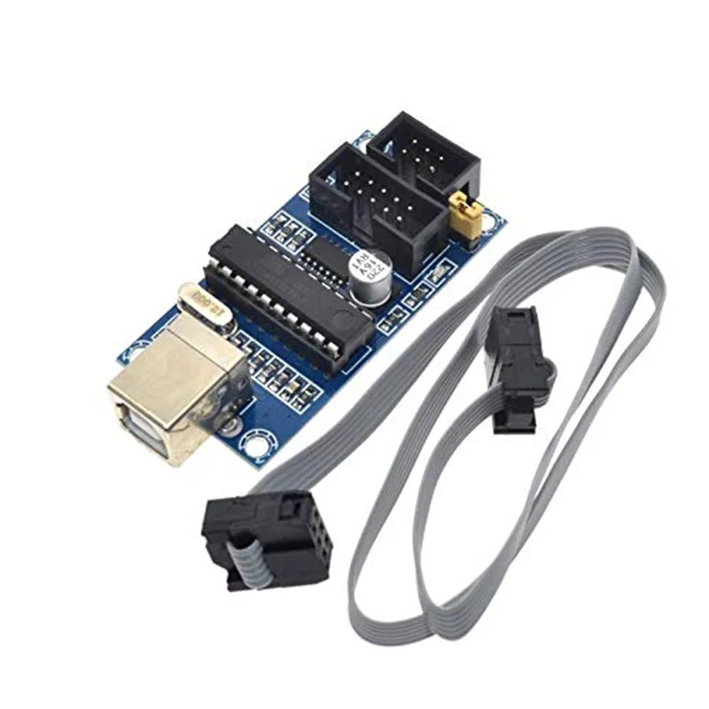 USBTiny USBtinyISP AVR ISP Programmer Bootloader For Arduino UNO R3 IDE Meag2560 With 10pin Programming Cable One USB Cable Blue