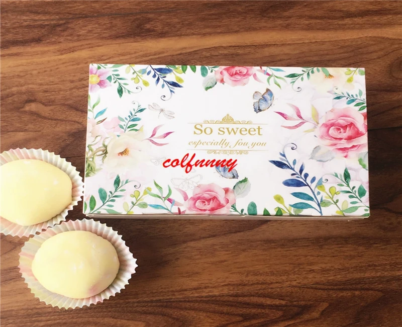 

100pcs/lot "So sweet" Garden 6cup/4cup muffin cupcake cups cake box of biscuits packaging boxes gift box deisgn F052301