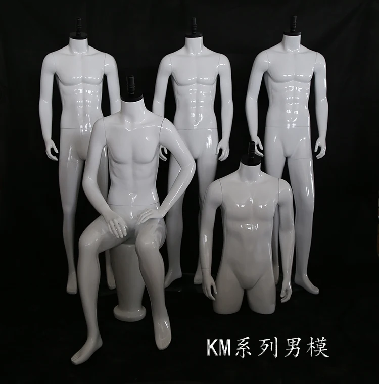 

New Style Fashionable Men Mannequin Fiberglass Male Full Body Mannequin Without Head Factory Direct Sell