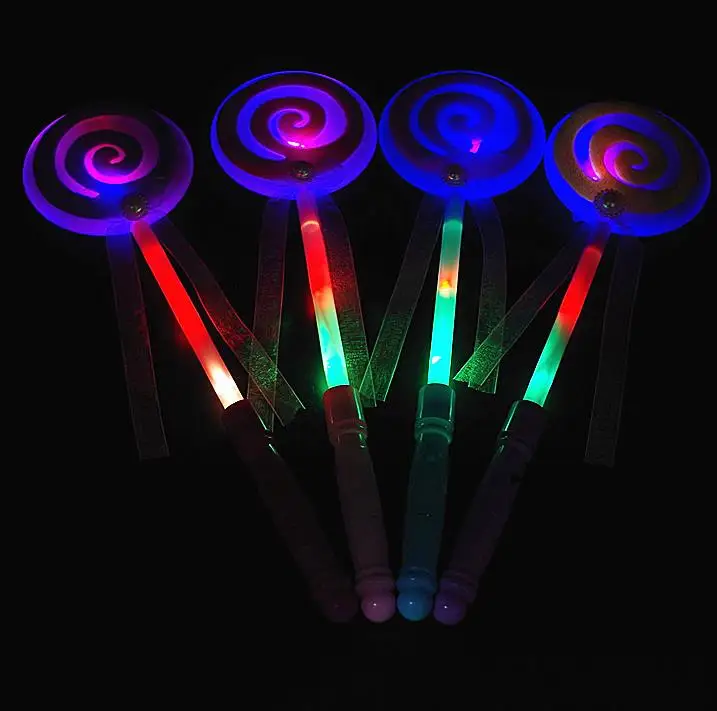 

Lighting up flashing Lollipop magic wand LED glow stick Halloween Christmas Hen Club Party Favors kids girl fancy dress props