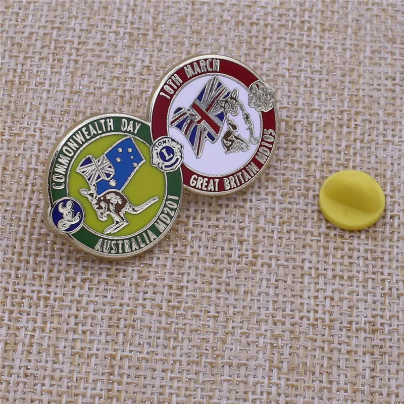 Eco-friendly custom logo badge hot round custom military badges