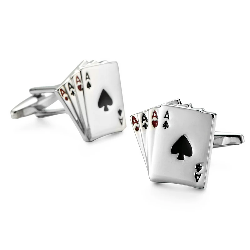 XKZM Brand Cuff Links Poker Cards Charm Stock lawyer Doctor Gemelos Novelty Cufflinks For Mens Gemelos wedding Business gift