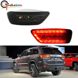 Car Red Rear Fog Light Kit w/LED Bulbs, Rear Foglamps, Wirings For 2011-up Jeep Grand Cherokee WK2, Compass and Dodge Journey