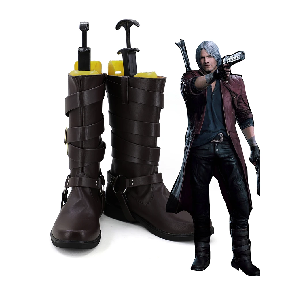 DmC Dante Cosplay Stiefel Schuhe Nach Maß für Erwachsene Männer Frauen Cosplay Schuhe Stiefel