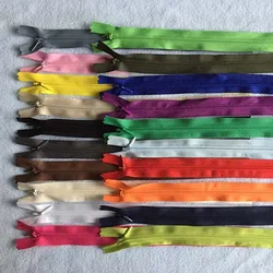 8pcs 3# Invisible Nylon Coil Zippers For Sewing Clothes Dress Tailor Supply DIY Accessories 20cm~65cm 20colors Mix Colors Zipper