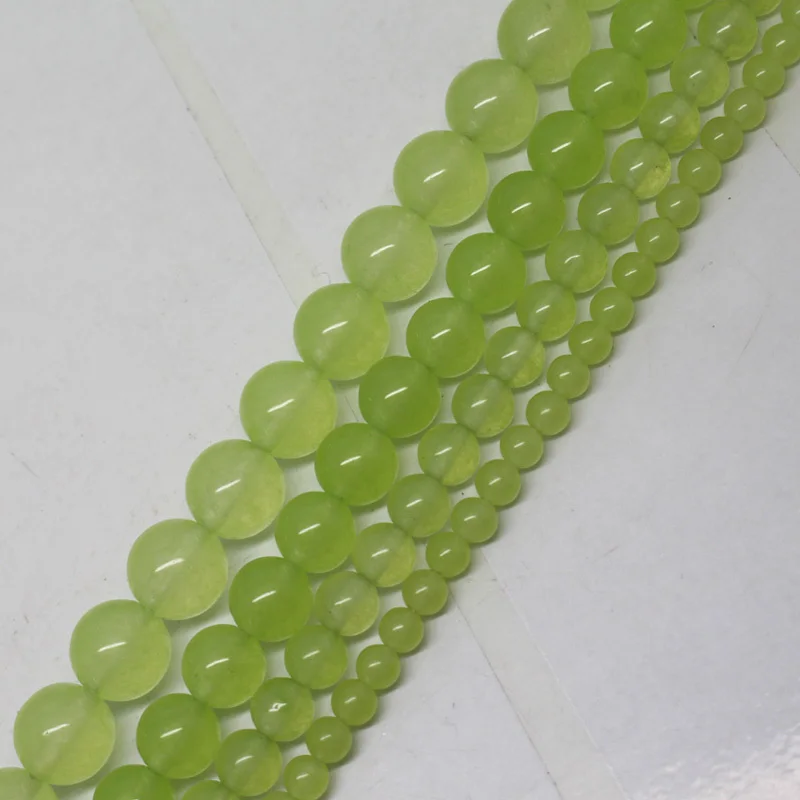 Mini.order is $7! 4-10mm Cyan Light Green Jades Round DIY Jewelry Making Necklace Loose Beads 15