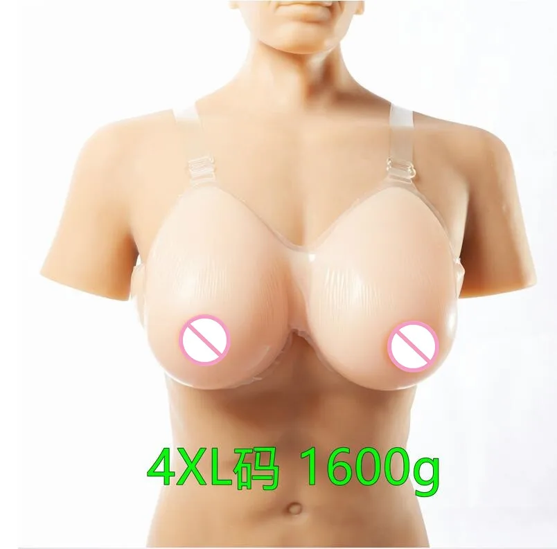 

Silicone Fake False Breast crossdresser silicone breast form silicone breast chest prosthesis 1600g 40DD/42D-36F Free shipping