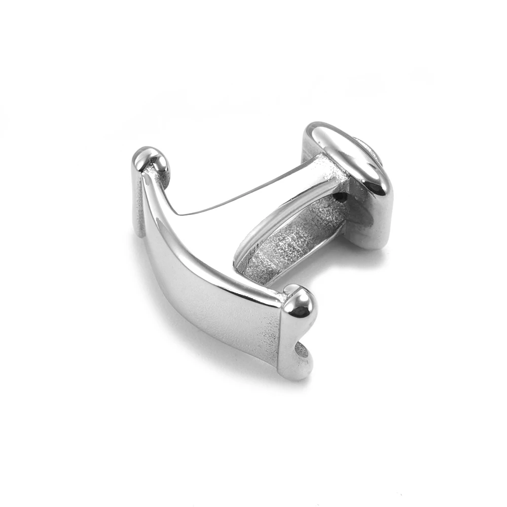 316L Stainless Steel Anchor Slide Charms for Men\'s Bracelet Making Fit 12x6mm Flat Leather Cord Jewelry DIY Metal Accessories