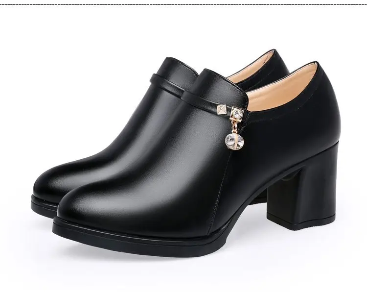 New Womens Ankle Boots Medium Heels Black Boot designer shoes booties fashion woman Boot Ladies Women shoes