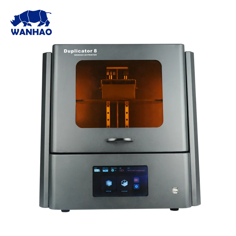 2018  WANHAO biggest  cheap  DLP LCD SLA Resin Jewelry Dental 3D Printer D8  with touch 8.9 inch screen