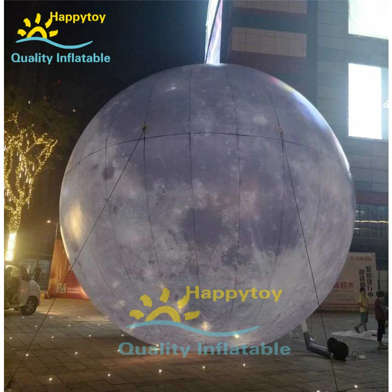 Customize Saturn Solar System LED Lights Giant Inflatable Moon Ball/ Moon Light Balloon/Moon Globe