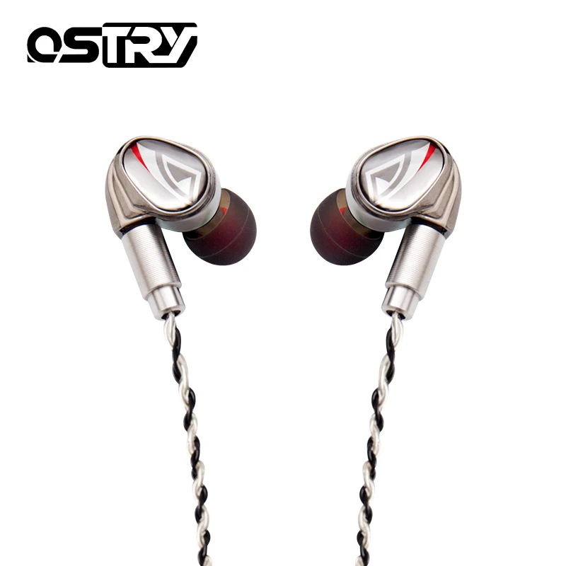 OSTRY KC07 Fone de Ouvido Unidade Dupla Tecnologia Híbrida 10 milímetros CCAM Equilíbrio Armadura Unidade de Fones de ouvido