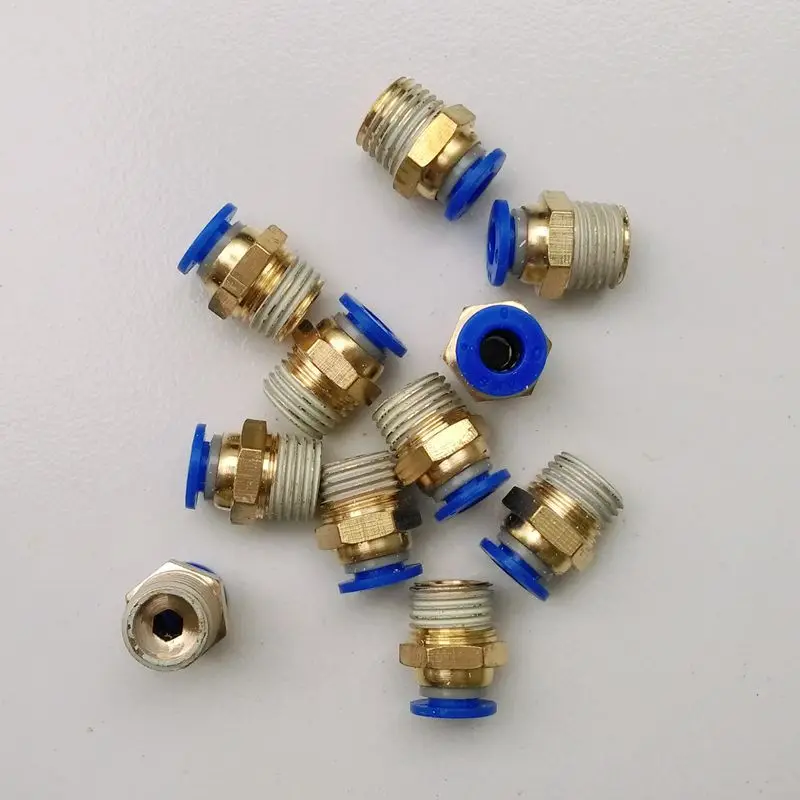 10pcs/lot 6mm Tube 1/4'' Thread Pneumatic Fitting Quick Joint Connector PC6-2