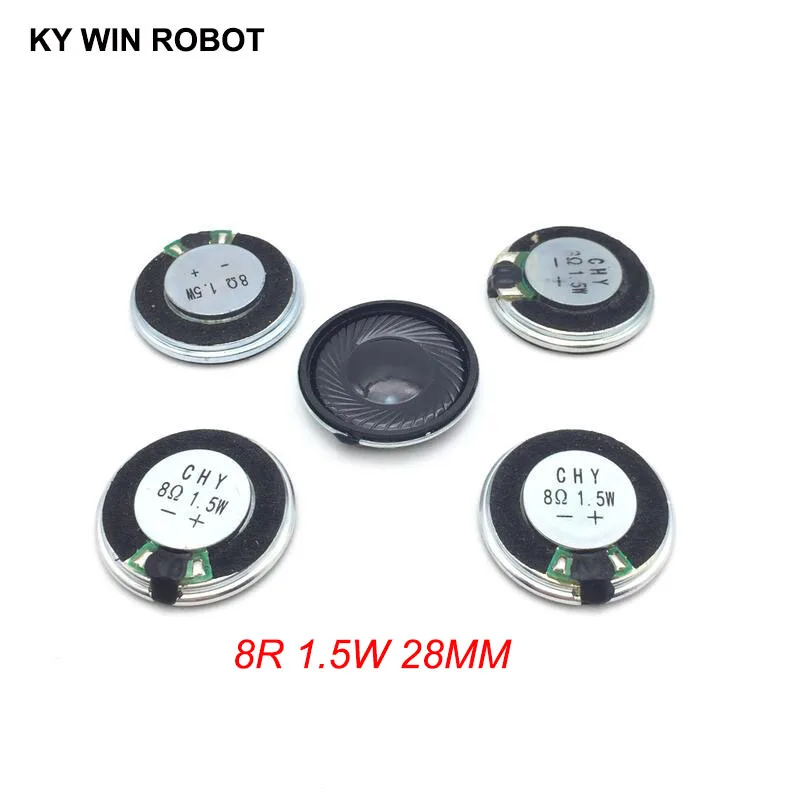 2pcs/lot New Ultra-thin Mini speaker 8 ohms 1.5 watt 1.5W 8R speaker Diameter 28MM 2.8CM thickness 4.8MM